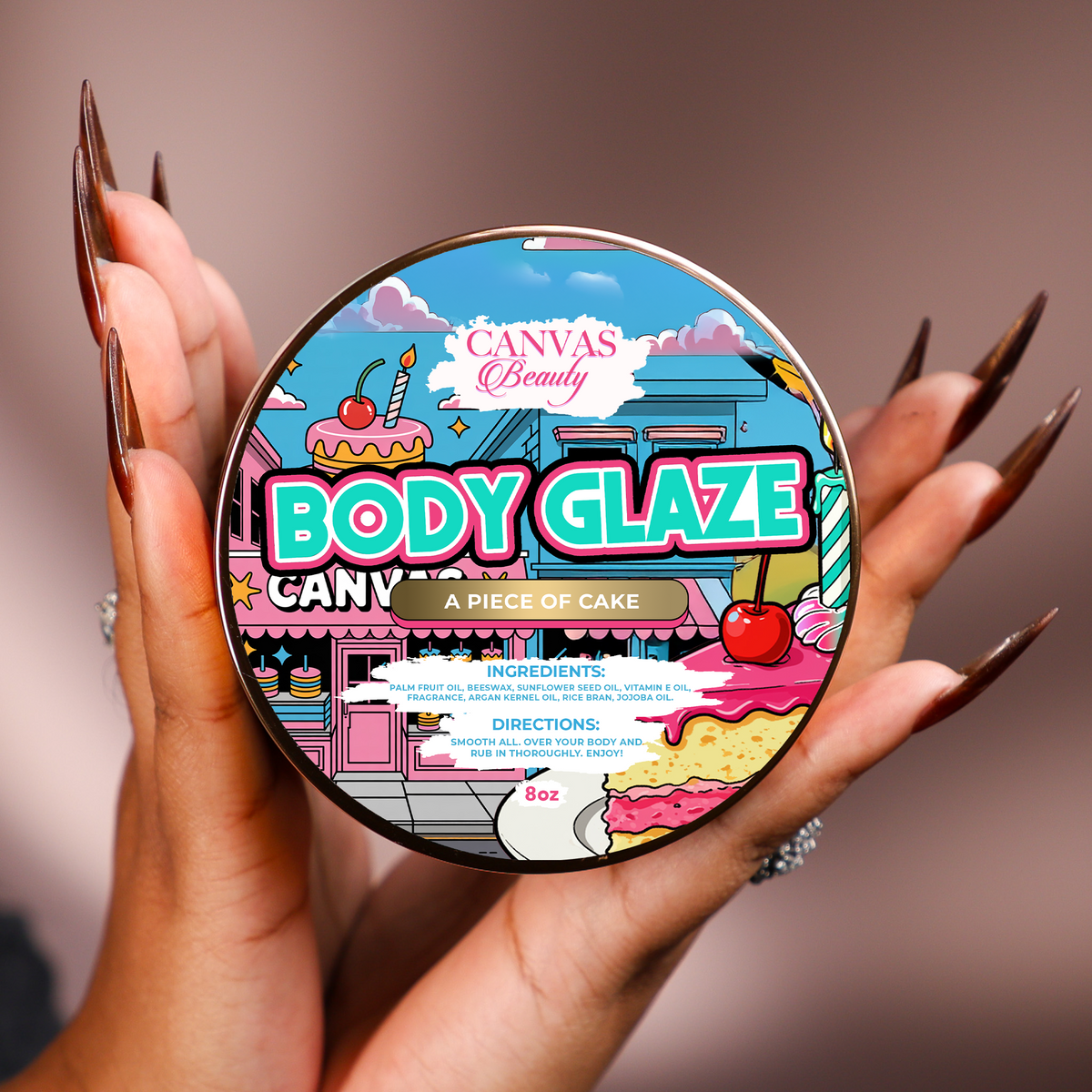 piece of cake body glaze canvas